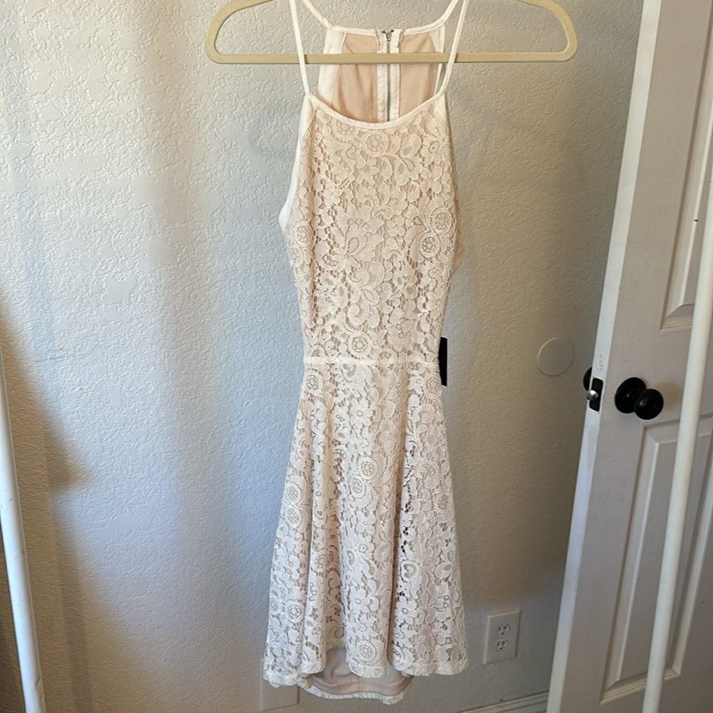 Lulus lace cream dress